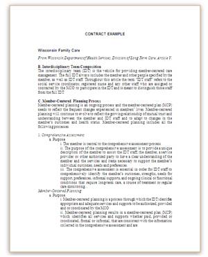 Sample Contract Language
